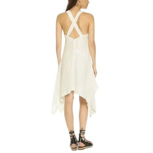 Club Monaco Boho Whimsy Artsey Twee Hankerchief Y2K Dropwaist Dress Size 00 NWT - Picture 8 of 11